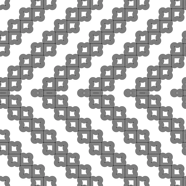 Ontwerp Naadloos Monochrome Rooster Zigzag Patroon Abstracte Decoratieve Achtergrond Vectorkunst — Stockvector