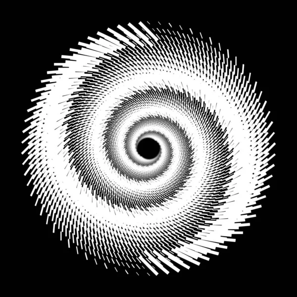 Projeto Espiral Pontos Fundo Fundo Monocromático Abstrato Ilustração Arte Vetorial —  Vetores de Stock