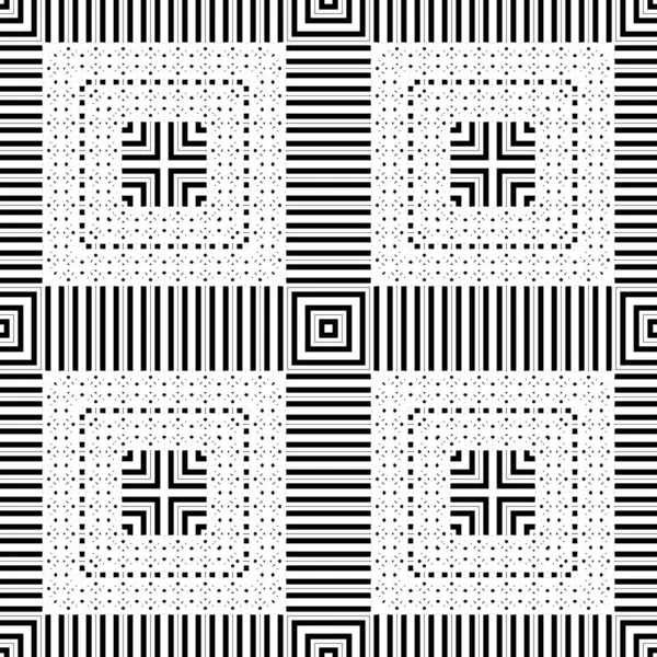 Ontwerp Naadloos Geometrisch Patroon Abstracte Monochrome Gestreepte Achtergrond Vectorkunst — Stockvector