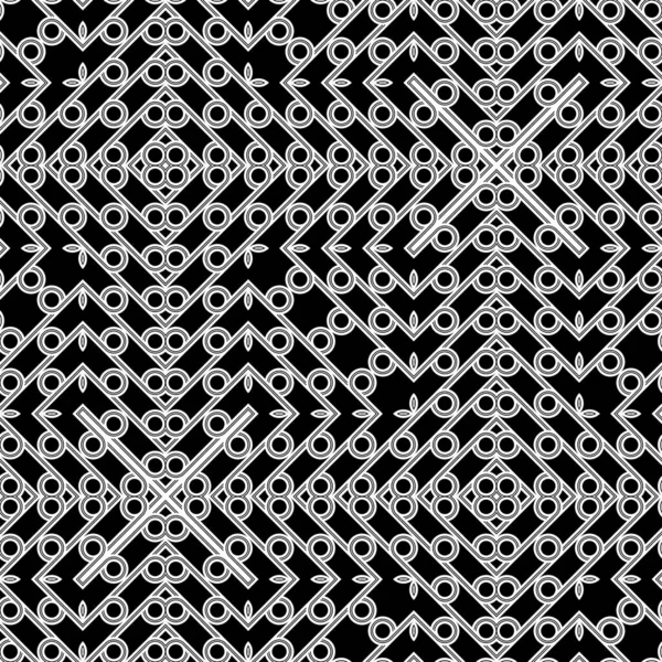 Kusursuz geometrik desen tasarla. Soyut monokrom rendeleyici dekoratif arka plan. Vektör sanatı