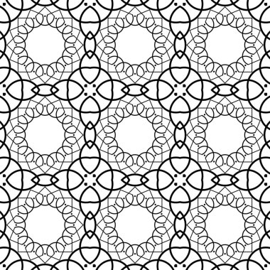 Dekoratif desenli tasarım. Soyut monokrom dantelli arka plan. Vektör sanatı