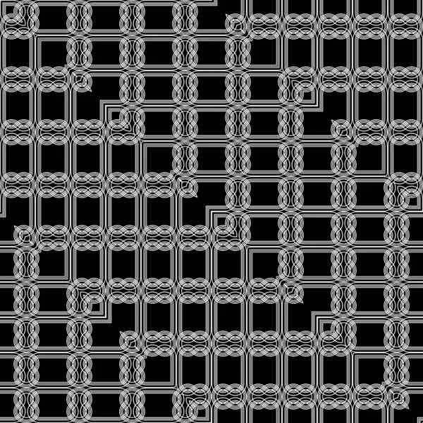 Modèle Zigzag Sans Couture Conception Fond Dentelle Monochrome Abstrait Art — Image vectorielle