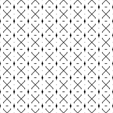 Kusursuz ızgara deseni tasarla. Soyut monokrom dantelli arka plan. Vektör sanatı