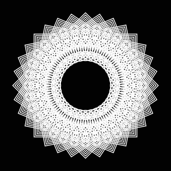 Design Monokrom Dekorativa Snöflingor Element Abstrakt Galler Bakgrund Vektor Konst — Stock vektor