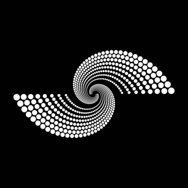Дизайн Спиральных Точек Фона Абстрактный Монохромный Фон Векторно Художественная Иллюстрация — стоковый вектор