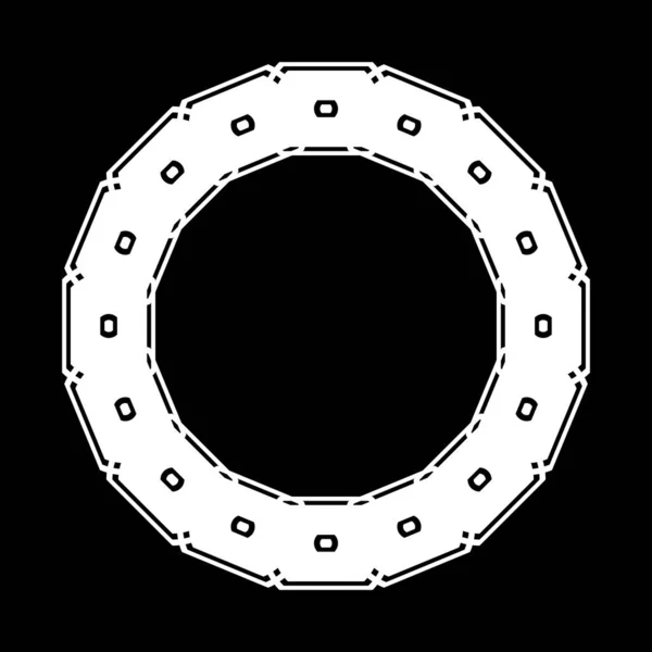 Design Monokrom Dekorativa Element Abstrakt Cirkel Bakgrund Vektor Konst Illustration — Stock vektor