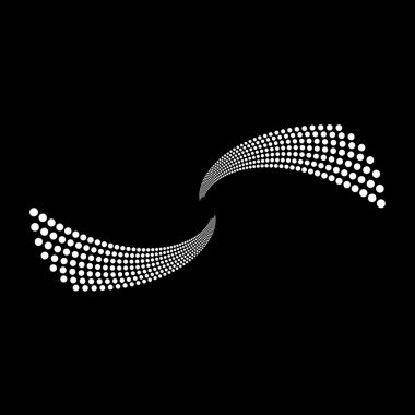 Arkaplanda spiral noktalar tasarla. Soyut tek renkli arkaplan. Vektör-sanat çizimi. Eğim yok