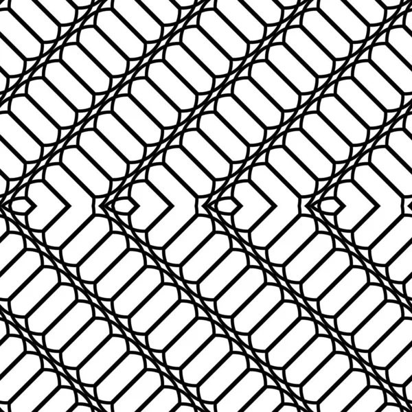 Entwerfen Sie Nahtlose Zickzackmuster Abstrakter Monochrom Gestreifter Hintergrund Vektorkunst — Stockvektor