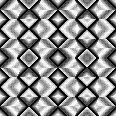 Kusursuz monokrom zigzag deseni tasarla. Soyut geometrik rendeleyici arka plan. Vektör sanatı