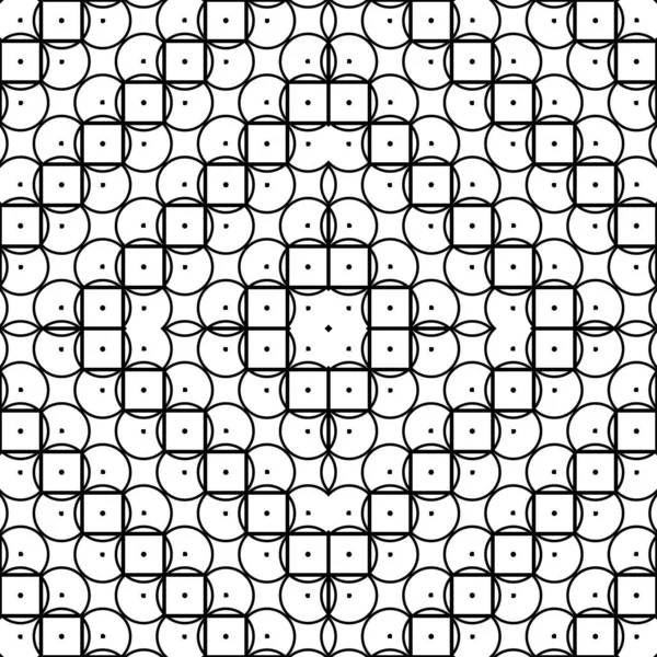 Entwerfen Sie Nahtlose Monochrome Muster Abstrakter Geometrischer Hintergrund Vektorkunst — Stockvektor