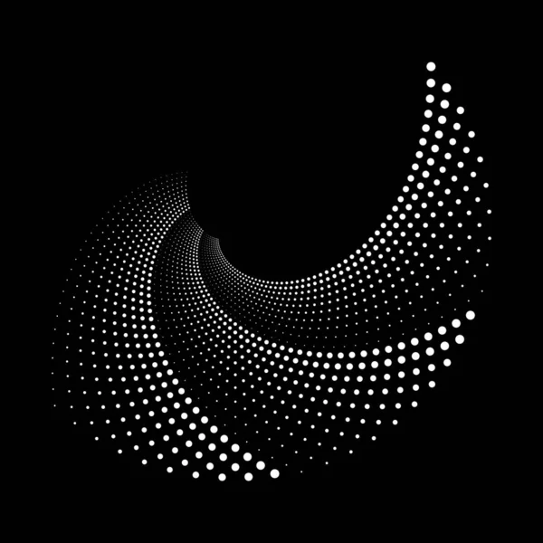 Σχεδιασμός Σπιράλ Τελείες Φόντο Αφηρημένο Μονόχρωμο Φόντο Εικονογράφηση Διανυσματικής Τέχνης — Διανυσματικό Αρχείο