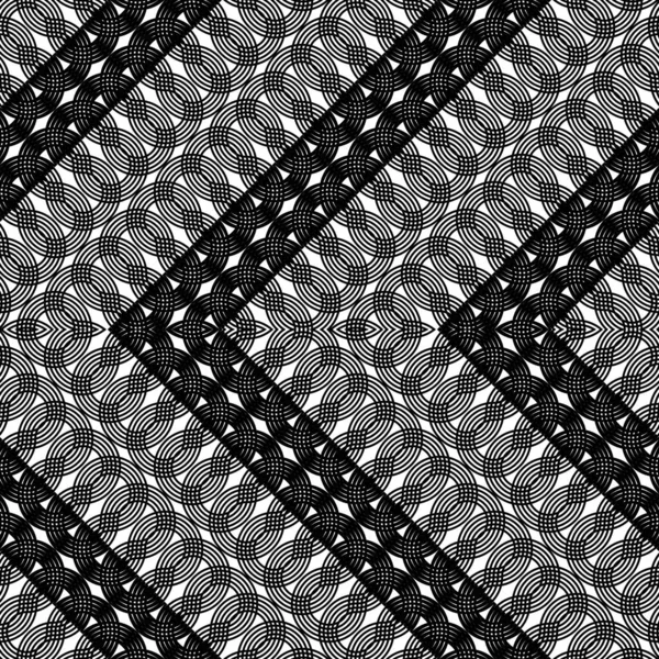 Conception Sans Couture Motif Zigzag Grille Monochrome Contexte Abstrait Art — Image vectorielle