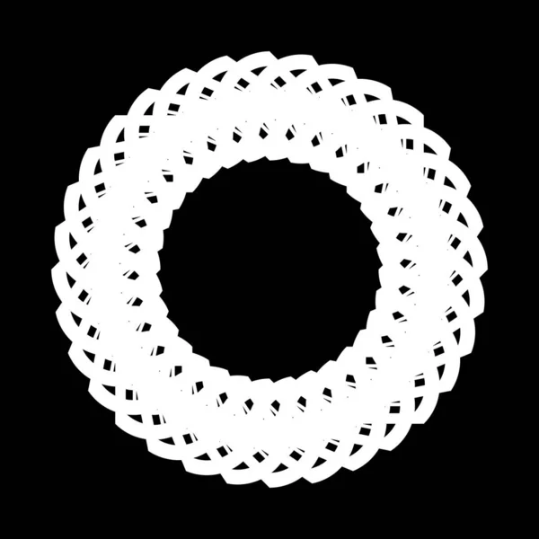 モノクロームの装飾要素をデザイン 抽象的な円の背景 ベクトルアートイラスト — ストックベクタ