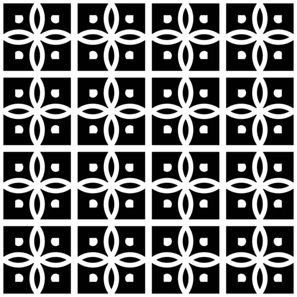 Diseño Patrón Geométrico Sin Costuras Fondo Rejilla Monocromo Abstracto Arte — Vector de stock