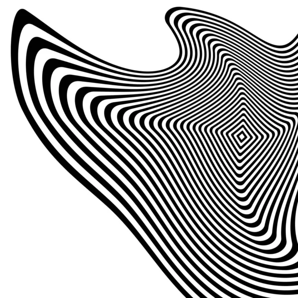 モノクロームストライプの幻想的な背景をデザイン 抽象的な背景 ベクトルアートイラスト — ストックベクタ