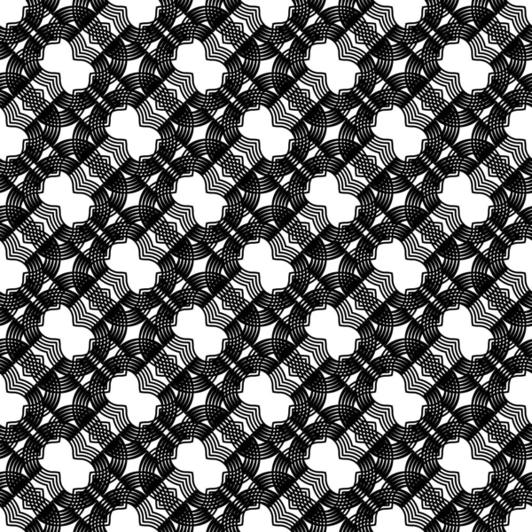 Diseño Patrón Rejilla Sin Costuras Fondo Monocromo Abstracto Arte Vectorial — Vector de stock