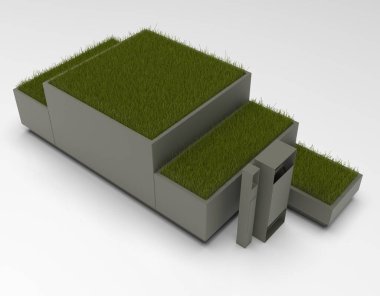 Karmaşık vazo ve saksı 01 'in 3 boyutlu görüntüsü