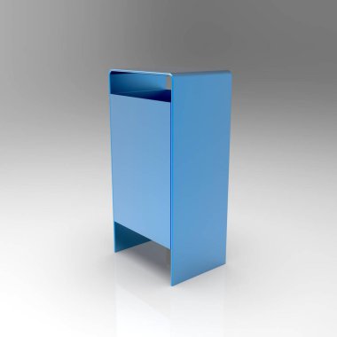 Metal dikdörtgen sokak vazosu v4 'ün 3 boyutlu görüntüsü