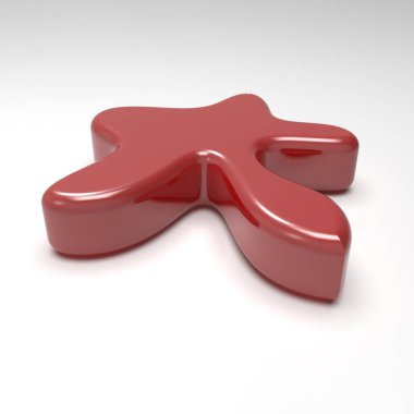 3 boyutlu Bench Red kanepe deniz yıldızı v1