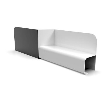 Double Bench beyaz v5 'in 3D görüntüsü