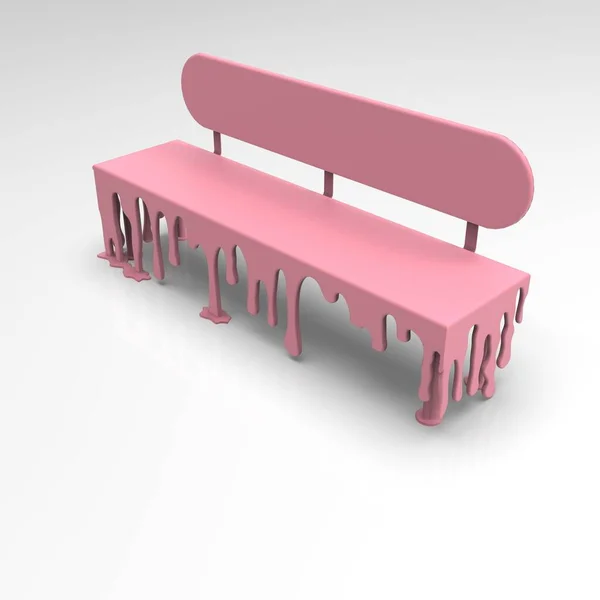 3D kép Bench festékcseppekkel v2 — Stock Fotó