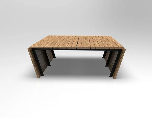 3d image of Bench Colwyn Bay Seven v3 — Stock Photo, Image