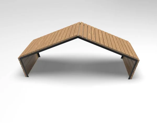 3d image of Bench Colwyn Bay Two v3 — Stock Photo, Image
