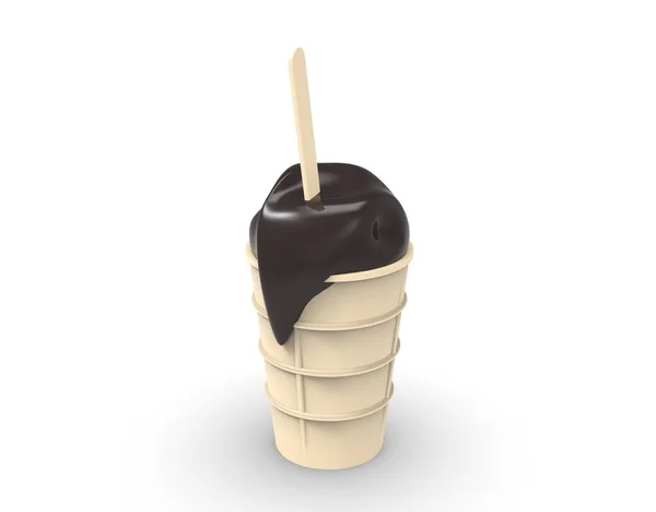 Imagem 3D de sorvete Pedestal em uma Copa 006 — Fotografia de Stock