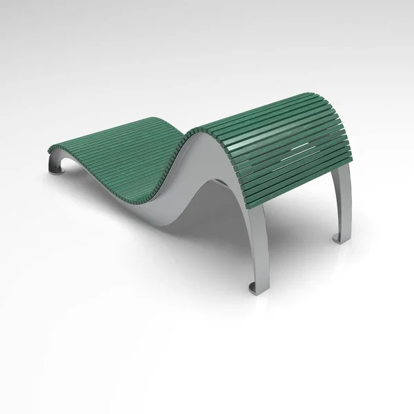 A Park green chaise longue 00003 3D-s képe — Stock Fotó