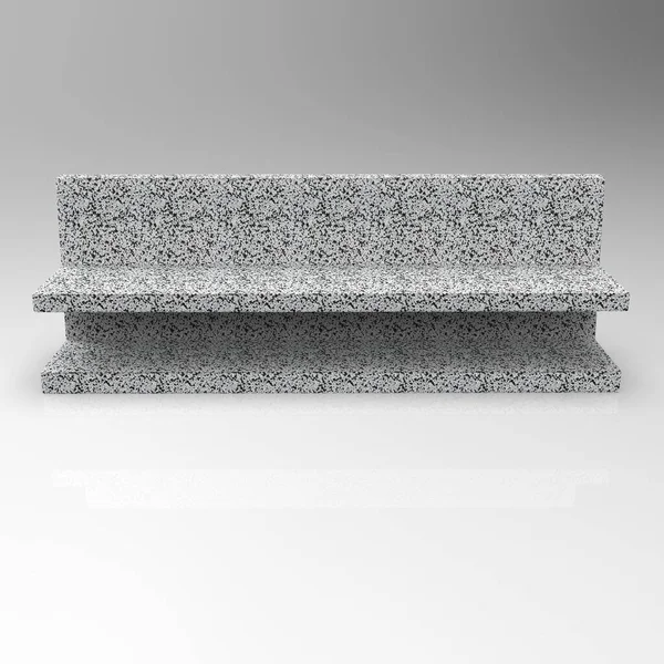 3d image of marble bench Unfinished Four 00002 — Stock Photo, Image
