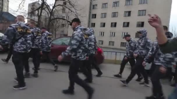 Kiev Ukraina Den April 2019 Aktivister Och Anhängare National Corps — Stockvideo