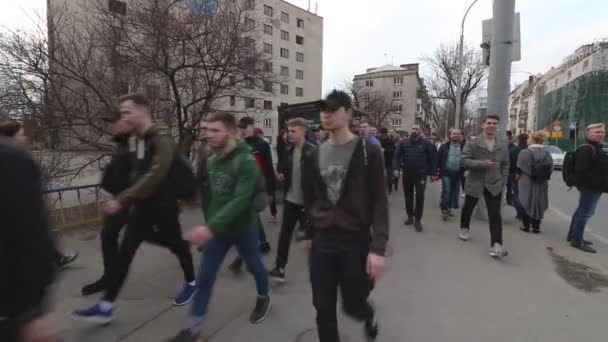 Kyiv Ukraine April 2019 Activists Supporters National Corps Political Party — Stock Video