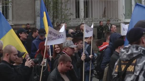 Kyiv Ukraine April 2019 Aktivisten Und Anhänger Der Politischen Partei — Stockvideo