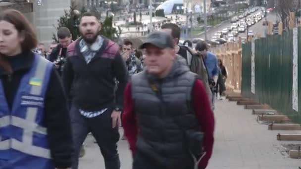 Kyiv Ukraina April 2019 Aktivis Dan Pendukung Partai Politik Korps — Stok Video