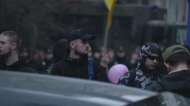 Kyiv Ukraine April 2019 Aktivisten Und Anhänger Der Politischen Partei — Stockvideo