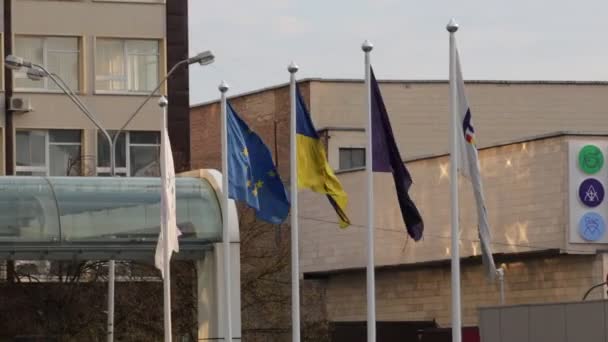 Kijów Ukraina Kwi 2019 Prezydenckich Debata 2019 Doping Tłum Policyjny — Wideo stockowe