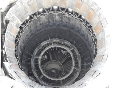 Parçaları ve eski uçak detaylarını Close-Up.