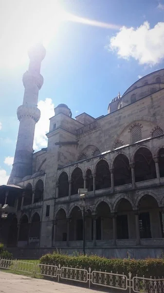 蓝色清真寺, 尖塔 Sultanahmet Camii, 伊斯坦布尔, 土耳其. — 图库照片