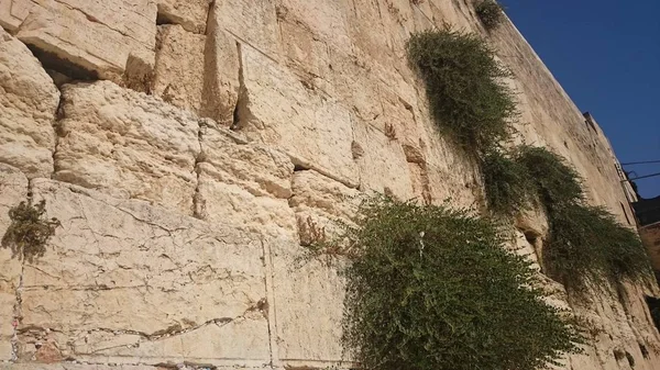 Zachodniej ścianie lub Ściana płaczu jest Najświętsze miejsce judaizmu starego miasta w Jerozolimie, Izrael — Zdjęcie stockowe