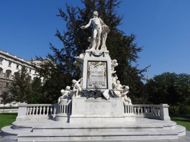 Wolfgang Mozart Viyana anıt. Viyana. Avusturya, Wolfgang Amadeus Mozart