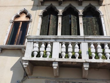 Venedik, İtalya, taş cephe ve tasarım öğeleri, zarif mimarisi Avrupa'ya seyahat