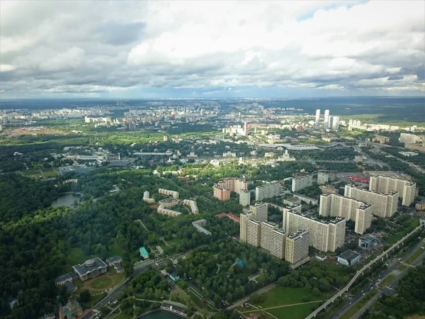 Москва місто. Вид з вежі Останкіно восени — стокове фото