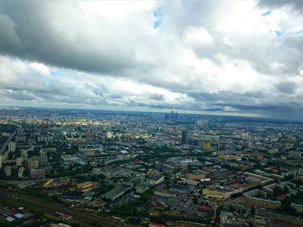 Ciudad de Moscú. Vista desde la Torre Ostankino en otoño —  Fotos de Stock