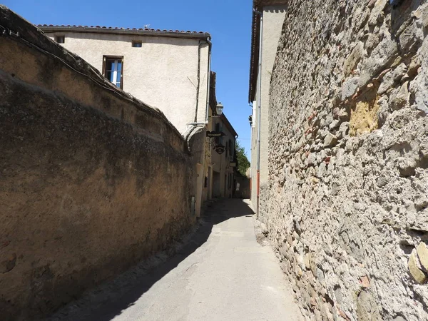 Carcassonne, UNESCO miras, Fransa, açık güneşli bir Antik şehir taş duvarlar.