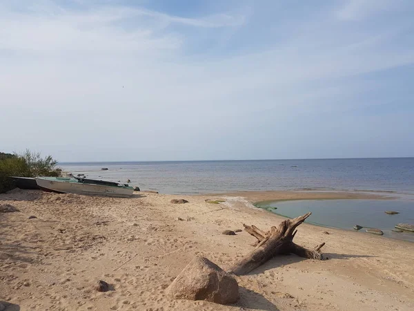 Plaża w zbiornik Rybiński, Yaroslavl Region, Federacja Rosyjska. — Zdjęcie stockowe