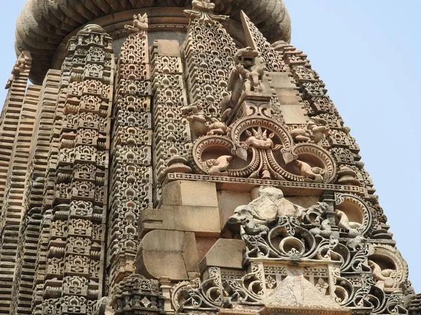 Jain tempel i Khajuraho. Östlig grupp av Khajuraho tempel, Madhya Pradesh, Indien — Stockfoto