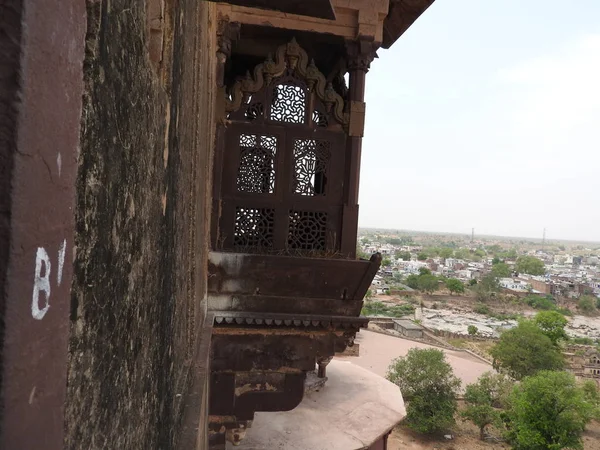 Palác v orcha při západu slunce, madhya pradesh, Indie. — Stock fotografie