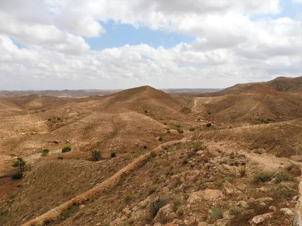 Τοπίο ερήμου κοντά σε Matmata στη Νότια Τυνησία, Βόρεια Αφρική. — Φωτογραφία Αρχείου