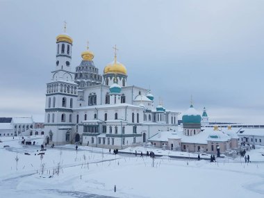 Kış, yeni Kudüs manastırda diriliş Katedrali prototip Kudüs'te Kutsal Kabir Kilisesi 1865 - çizimlerinin göre inşa edilmiş.