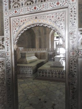 Agra, Hindistan, 1632-1653 inşa Unesco miras, içinde Türbesi Taj Mahal.